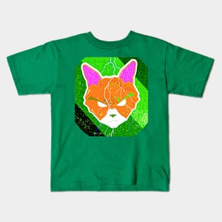 Mad orange cat (version 2) Kids T-Shirt